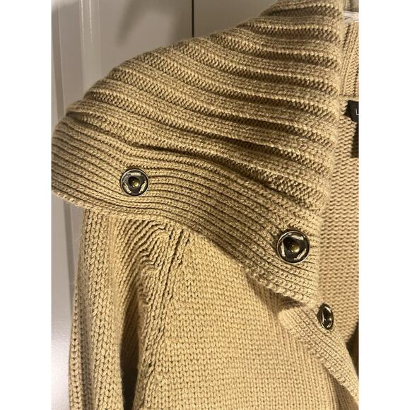 Lane Bryant Tan Vintage Sweater Cardigan Women's 14/16 with 3/4 Length Sleeves - Picture 7 of 14